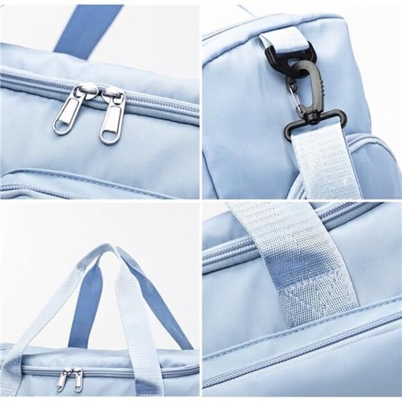 Sports Gym Bag with Shoes Compartment - Blue - Picture 5 of 7